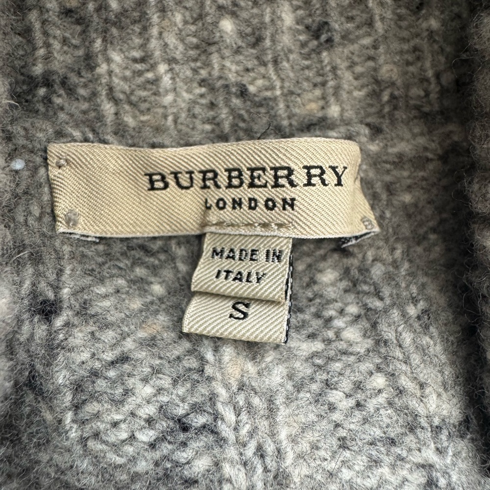 BURBERRY Women’s Wrap Sweater Tie-Waist Cardigan (Size S) - Picture 2 of 12